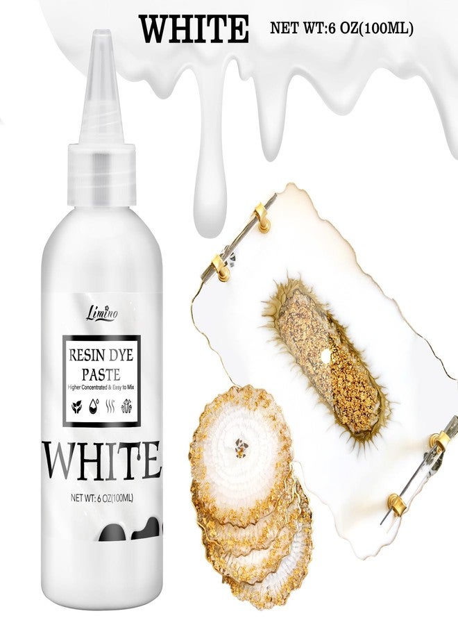 Limino White Epoxy Resin Pigment Paste - 3.4 fl.oz / 100ml Concentrated Dye for Ocean Waves, Lacing, Coaster - Opaque Epoxy for DIY Art, UV Resin, Painting - Image 2